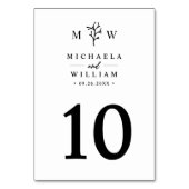 Moderne minimalistische botanische monogram bruilo kaart (Achterkant)