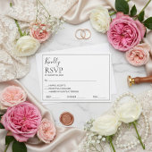 Moderne Minimalistische Botanische Trouw RSVP Kaar Kaartje