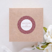 Moderne minimalistische botanische woestijnbruilof ronde sticker