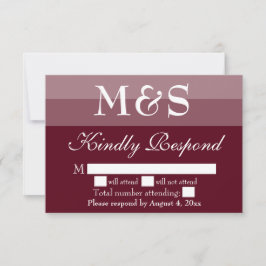 Moderne Minimalistische Bourgogne Trouw RSVP Kaart