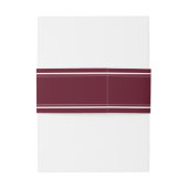 Moderne Minimalistische Bourgondiër Uitnodigingen Wikkel (Achterkant Voorbeeld)