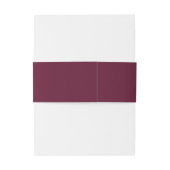 Moderne minimalistische Bourgondische initialen br Uitnodigingen Wikkel (Achterkant Voorbeeld)