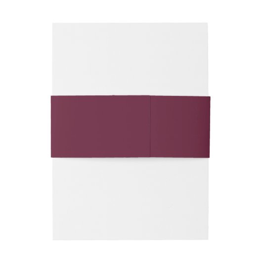 Moderne minimalistische Bourgondische initialen br Uitnodigingen Wikkel (Achterkant Voorbeeld)