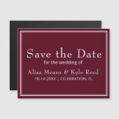 Moderne minimalistische Bourgundy bespaart de datu (Voorkant / Achterkant)