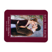 Moderne minimalistische Bourgundy bespaart de datu Magneet (Horizontaal)