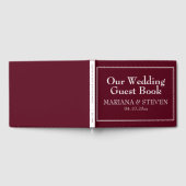 Moderne minimalistische Bourgundy Gastenboek (Volledig)