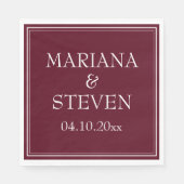 Moderne minimalistische Bourgundy Servet (Voorkant)