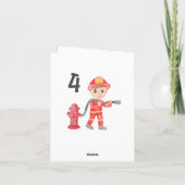 Moderne Minimalistische Brandweerman Verjaardagsfe (Achterkant)