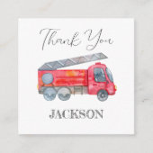 Moderne minimalistische brandweerman verjaardagsfe informatiekaartje (Voorkant)