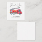 Moderne minimalistische brandweerman verjaardagsfe informatiekaartje (Voorkant / Achterkant)