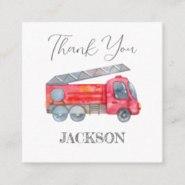 Moderne minimalistische brandweerman verjaardagsfe informatiekaartje