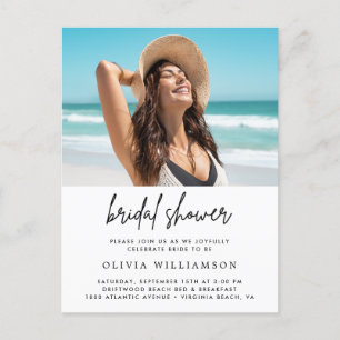 Moderne minimalistische bridal Shower-uitnodiging Briefkaart