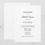 Moderne minimalistische bridal Shower-uitnodiging Kaart (Voorkant / Achterkant)