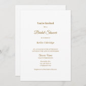 Moderne minimalistische bridal Shower-uitnodiging Kaart (Voorkant / Achterkant)
