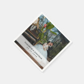 Moderne minimalistische bride en bruidefoto's servet (Hoek)