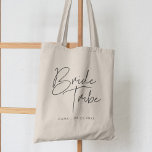Moderne minimalistische bride Tribe Tote Bag<br><div class="desc">Haal een paar coole persoonlijke bachelorette cadeaus terwijl je op de grote dag wacht.</div>