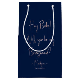 Moderne, minimalistische bridesmaid-ontwerpaanval klein cadeauzakje