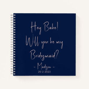 Moderne, minimalistische bridesmaid-ontwerpaanval notitieboek