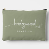 Moderne minimalistische bridesmaid Script Sage Gre Etui (Voorkant)