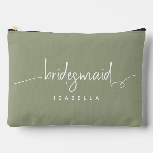 Moderne minimalistische bridesmaid Script Sage Gre Etui (Voorkant)