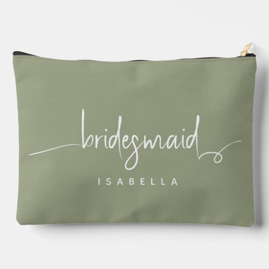 Moderne minimalistische bridesmaid Script Sage Gre Etui (Achterkant)