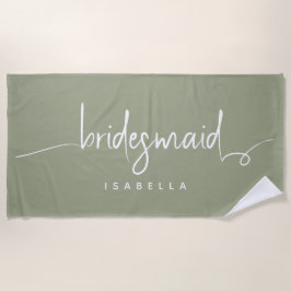 Moderne minimalistische bridesmaid Script Sage Gre Strandlaken