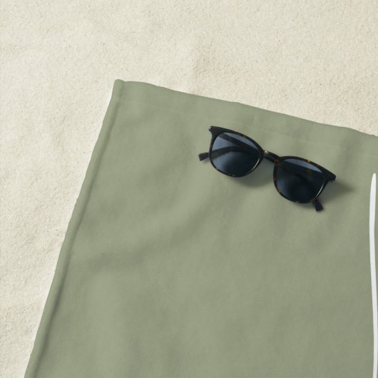 Moderne minimalistische bridesmaid Script Sage Gre Strandlaken (In situ)