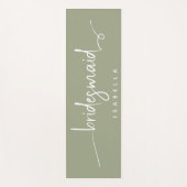 Moderne minimalistische bridesmaid Script Sage Gre Yogamat (Voorkant)