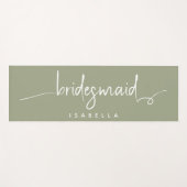 Moderne minimalistische bridesmaid Script Sage Gre Yogamat (Voorkant (horizontaal))