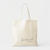 Moderne minimalistische bridesmaïde tote bag (Voorkant)
