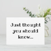 Moderne Minimalistische briefkaart voor zwangersch (Staand voorkant)