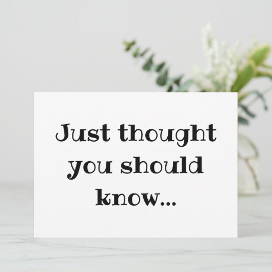 Moderne Minimalistische briefkaart voor zwangersch (Staand voorkant)