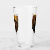 Moderne minimalistische bruid en bruidegom bruilof glas (Links)