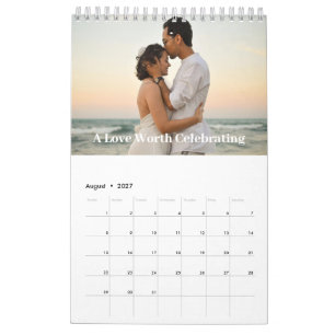 Moderne Minimalistische Bruid Fotografie Kalender