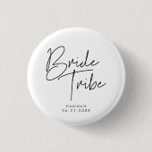 Moderne minimalistische Bruid stam Ronde Button 3,2 Cm (Voorkant)