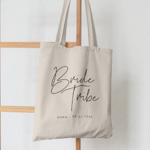 Moderne minimalistische Bruid Stam Tote Bag