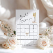 Moderne minimalistische bruids bingo Prosecco spel