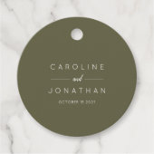 Moderne minimalistische bruidsbruidjes bedankjes labels (Voorkant)