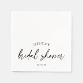 Moderne Minimalistische Bruidsbruiloft Servet (Voorkant)