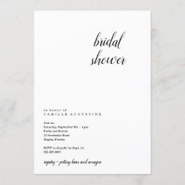 Moderne & minimalistische bruidsdouche uitnodiging