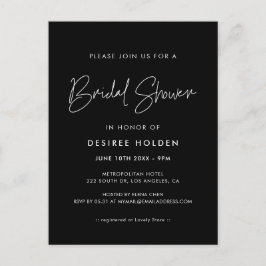 Moderne minimalistische bruidsdouche uitnodiging