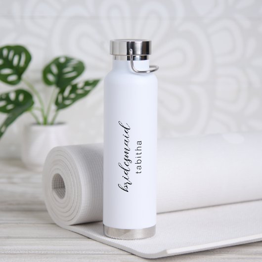 Moderne minimalistische bruidsmeisje elegante brui waterfles (Yoga)