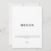 Moderne Minimalistische Bruidsmeisje Informatiekaa Kaart (Achterkant)