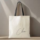 Moderne minimalistische bruidsmeisje naam tote bag<br><div class="desc">Op maat ontworpen bruidsmeisje voorstel geschenk canvas tas met moderne minimalistische gepersonaliseerde naam ontwerp.</div>