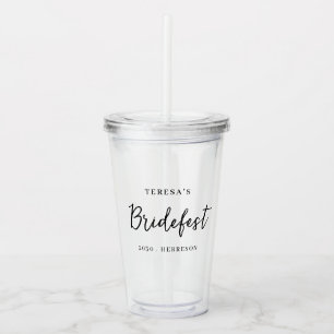 Moderne Minimalistische Bruidsmeisje Script Ontwer Acryl Drinkbeker