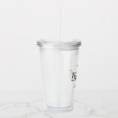 Moderne Minimalistische Bruidsmeisje Script Ontwer Acryl Drinkbeker (Rechts)