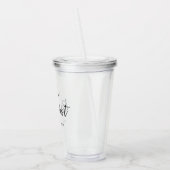Moderne Minimalistische Bruidsmeisje Script Ontwer Acryl Drinkbeker (Links)