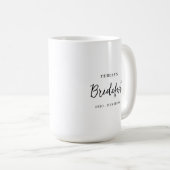 Moderne Minimalistische Bruidsmeisje Script Ontwer Koffiemok (Voorkant rechts)
