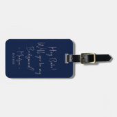 Moderne minimalistische bruidsmeisje-uitnodiging s bagagelabel (Voorkant horizontaal)