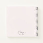 Moderne minimalistische bruidsmeisje voorstel scri notitieboek (Achterkant)